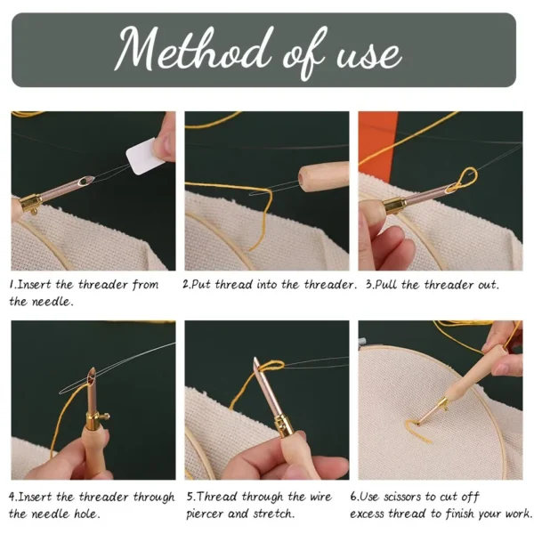 Sewing Kit 11Pcs Punch Needle Embroidery Tools - Image 6