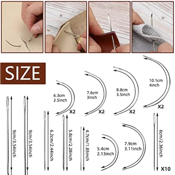 Sewing Kit for Leather Repair - 45Pcs for Shoes, Sofa, Tent - Image 3
