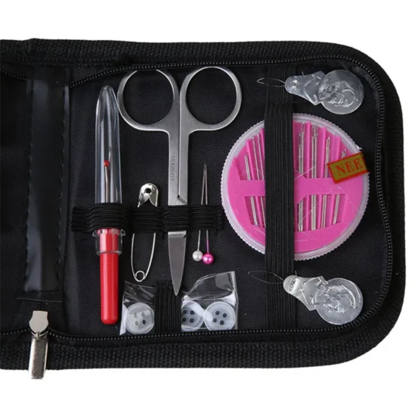 Sewing Kit: 12-Needle Travel Sewing Box with Organizer - Image 3