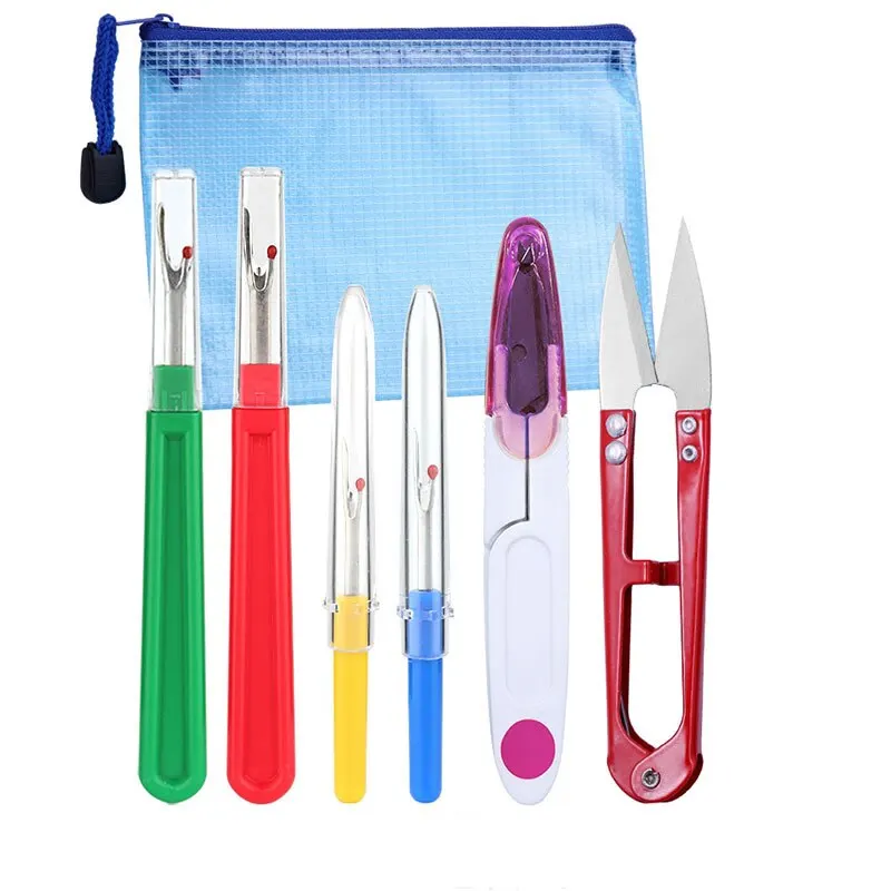 Sewing Kit: 4Pcs Seam Ripper Set with Scissors