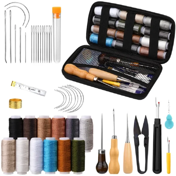 Sewing Kit for Leather Repair - 45Pcs for Shoes, Sofa, Tent